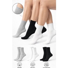 Ducks Socks Pamuk Kadın Lastiksiz Soket Dikişsiz Premium Çorap 3'lü Paket / Iz Bırakmaz / Sıkmayan Çorap