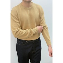 Redline Sable Oversize Triko Uzun Kollu Kazak Bej