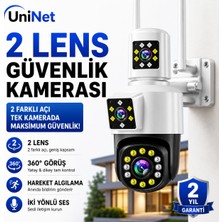 Uninet 5mp Çift Kameralı Wifi Ptz Güvenlik Kamerası – 355° Döner, Lazer Flash Led, Insan Takibi ve Gece Görüşü