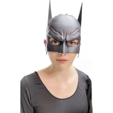 Renklime Siyah Renk Çocuk Boy Arkadan Lastikli Batman Maskesi A Kalite  20X14 cm