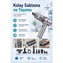 Renklime Çok Fonksiyonlu El Tipi Vakum Süpürge Hava Üfleme Cihazı Şarjlı Temizlik Seti