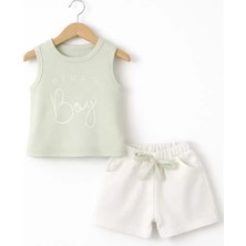 Bemy Store 6/24 Ay Atlet Askılı Tişörtlü Bebek Takımı