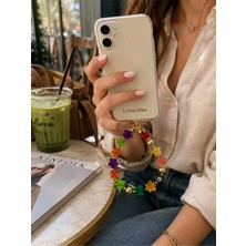 LES PETITES MAINS Iconic Rengarenk Çiçekli Nazar Boncuklu Telefon Askısı, Boncuklu Telefon Charmı ve Çanta Aksesuarı