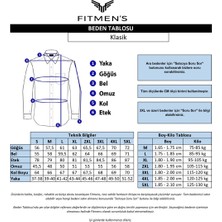 Fitmens Klasik Uzun Kol Cepsiz Yaka Manşet Beyaz Hediye Kutulu Erkek Gömlek FS-004325 - Beyaz Açık Mavi