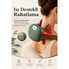 Renklime Isıtmalı Boyun ve Omuz Masaj Aleti Rahatlatıcı Yoğurma Masaj Özellikli Kullanışlı Model