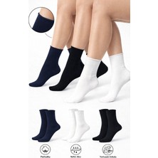 Ducks Socks Pamuk Kadın Lastiksiz Soket Dikişsiz Premium Çorap 3'lü Paket / Iz Bırakmaz / Sıkmayan Çorap