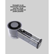 Teknodayım Sessiz Çalışan Taşınabilir Fan | USB Şarjlı ve Kompakt Tasarım