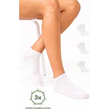 Saysez Sezline Bambu Patik Düz Basic Unisex Çorap Ekonomik 3'lü Paket
