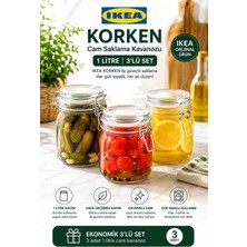 Ikea 3 Boy Sızdırmaz Kavanoz Takımı
