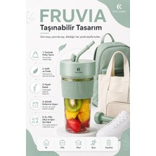 Renklime Seyahat Uyumlu Taşınabilir Meyve Sıkacağı Karıştırıcı Blender Pipetli Bardak Modeli