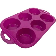 Ett 6 Bölmeli Silikon Muffin Kek Kalıbı