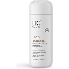 HC Care Ovex Süper Yumuşak Şampuan - Canlandırıcı ve Onarıcı Etki, Ultra Yumuşaklık ve Parlaklık, 300 ml, Bitkisel Formül, Paraben İçermez
