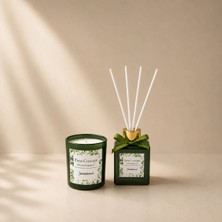 Tiem Concept Oda Kokusu Seti - Sandal Ağacı Kokulu Çubuklu Oda Kokusu 100 ml ve Kokulu Bardak Mum 150g