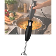 Mey Ithalat® El Blenderı Paslanmaz Çelik Metal Ayaklı Ergonomik Tasarımlı Mutfak Blender