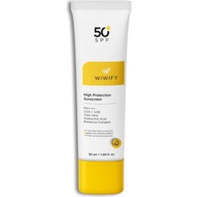 WIWIFY Leke Karşıtı Cilt Tonu Eşitleyici Yüksek Korumalı Güneş Kremi Spf 50+ 50ML (Aloe Vera Özlü)