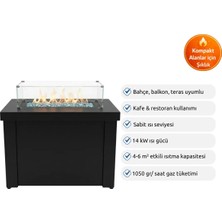 Aygaz Lhotse 960 GB Lpg'li Dış Mekan Isıtıcı - Cam Boncuklu - Siyah