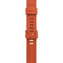 Etorva Store Apple Watch 38MM KR408 Çizgili Silikon Kordon - Turuncu