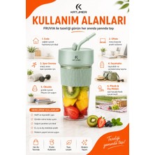 Datatek Şarjlı Taşınabilir Meyve Sıkacağı Pipetli Hazneli Pratik Smoothie Blender Bardağı