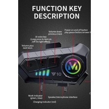 Etorva Store Y10 Kask Kulaklık Bluetooth Motosiklet Kulaklık 5,3 Bluetooth Intercom Motorsiklet Kulaklık