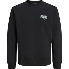 Jack & Jones Erkek Gögüs Baskili Bisiklet Yaka Sweatshirt - Aero