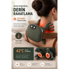 Datatek Yeşil Isıtmalı El Hissi Boyun Omuz ve Sırt Masaj Yastığı Şarjlı Yoğurma Etkili Model