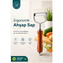 Datatek Tek Başlıklı Ahşap Saplı Metal Soyacak Sebze ve Meyve Için Pratik Kullanım