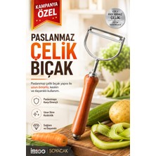 Datatek Ahşap Görünümlü Saplı Metal Sebze Meyve Soyacağı Dayanıklı Mutfak Yardımcısı
