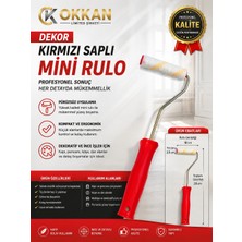 Dekor Kırmızı Saplı Mini Rulo
