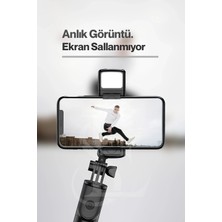 Datatek LED Işıklı Selfie Çubuğu Bluetooth Kumandalı Kablosuz Tripot Selfie Monopod Selfie Stick (Beyaz)