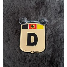 Empressco Kemik Arma Vantuzlu Almanya D Araba Cam Süsü Oto Deutschland 9X7CM