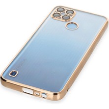 Etorva Store Realme C25Y Kılıf Razer Lensli Silikon - Gold