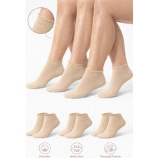 Ducks Socks Pamuk Kadın Lastiksiz Kısa Konç Dikişsiz Premium Çorap 3'lü / Iz Bırakmaz / Sıkmayan Çorap