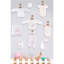 Zıpır Kız Bebek Taç Model 10'lu Hastane Çıkış Seti Pembe 522