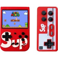 Renklime Kırmızı Taşınabilir Retro Oyun Konsolu - Şarj Edilebilir ve 2 Oyuncu Modlu Mini Oyun Makinesi