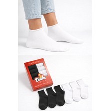 Ducks Socks Pamuk Kadın Lastiksiz Kısa Konç Dikişsiz Premium Çorap 3'lü / Iz Bırakmaz / Sıkmayan Çorap