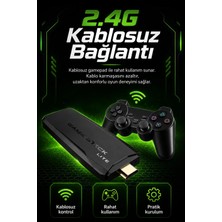 Renklime Tv Uyumlu Kablosuz Oyun Konsolu Çift Gamepadli Klasik Arcade Oyun Cihazı Seti