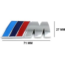 Empressco Bmw Tüm Modeller Bagaj Yazısı M Yazı Krom (71MM)