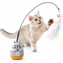 Datatek Kedi Şekilli Dönen Peluş Balıklı Olta Oyuncağı