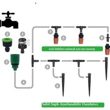 Datatek Bahçe Damlama Sulama Sistemi Hortum Seti 10 Metre ve Ek Parçaları