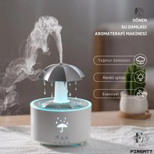Mercora Tech Dekoratif Şemsiye Tasarımlı Soğuk Buhar Aroma Difüzörü ve Hava Nemlendirici, 7 Renkli LED Iş