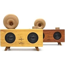Renklime Klasik Tasarımlı Bluetooth Hoparlör ve Nostaljik Radyo, Kahverengi Renk Seçeneği