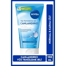 Nivea Canlandırıcı Yüz Temizleme Jeli 150ml, Hyaluronik Asit, Aloe Vera, Normal ve Karma Cilt, Nemlendirici