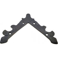 Etorva Store Antika Tarz Dekoratif Pirinç Lale Köşe Gönye - Üst, 133X133 Mm, Oksit