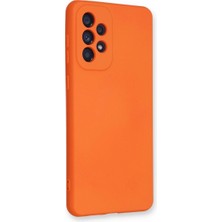 Etorva Store Samsung Galaxy A53 5g Kılıf Nano Içi Kadife Silikon - Turuncu
