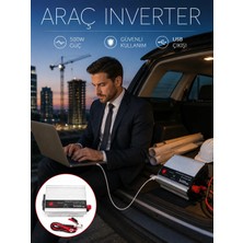 Laraheiser Araç Aküsünü Prize Çeviren 500W Güç Invertörü