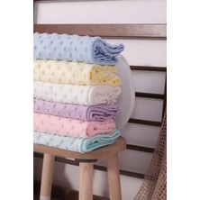 Etorva Store Biyeli Erkek Bebek Nohut Battaniye 80*80 cm - Mavi
