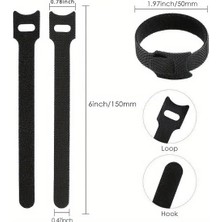 Etorva Store 10'lu Cırt Cırtlı Kablo Düzenleyici Seti - 15CM