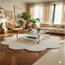Altun Carpet Düz Pelüş Papatya Modern Kesim Kaymaz Taban 12ML Hav Yüksekliği Var 2cm Kalınlık