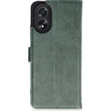 Etorva Store Oppo A38 Kılıf Trend S Plus Kapaklı Kılıf - Yeşil