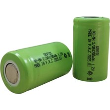 Aydogan's Sertec - 1.2V 1200 Mah - 2/3A - Ni-Mh Şarjlı Pil - (Başsız / Flat Head)